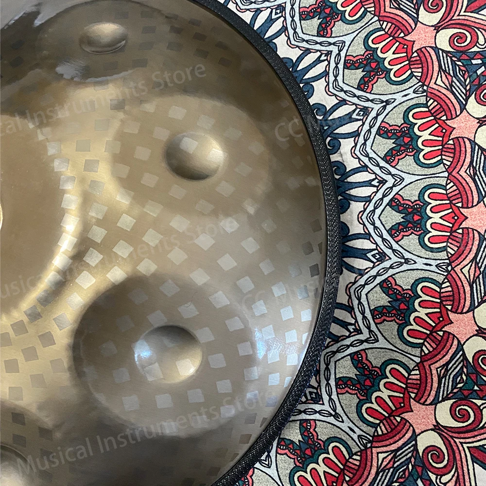 Professional High Quality Patterned Steel Handpan Drum D Minor Kurd 22 Inches 9 10 12 14Notes 440Hz/432Hz Percussion Instrument