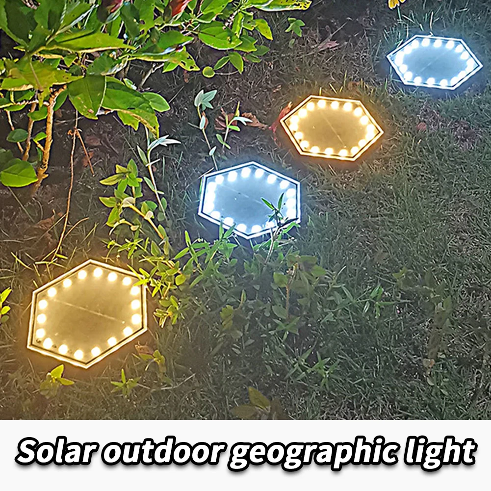 

Solar Power Land Lamp 200LM Decorative Ground Plug Light With Waterproof Street Driveway Markers For Yard Lawn Walkway Garden