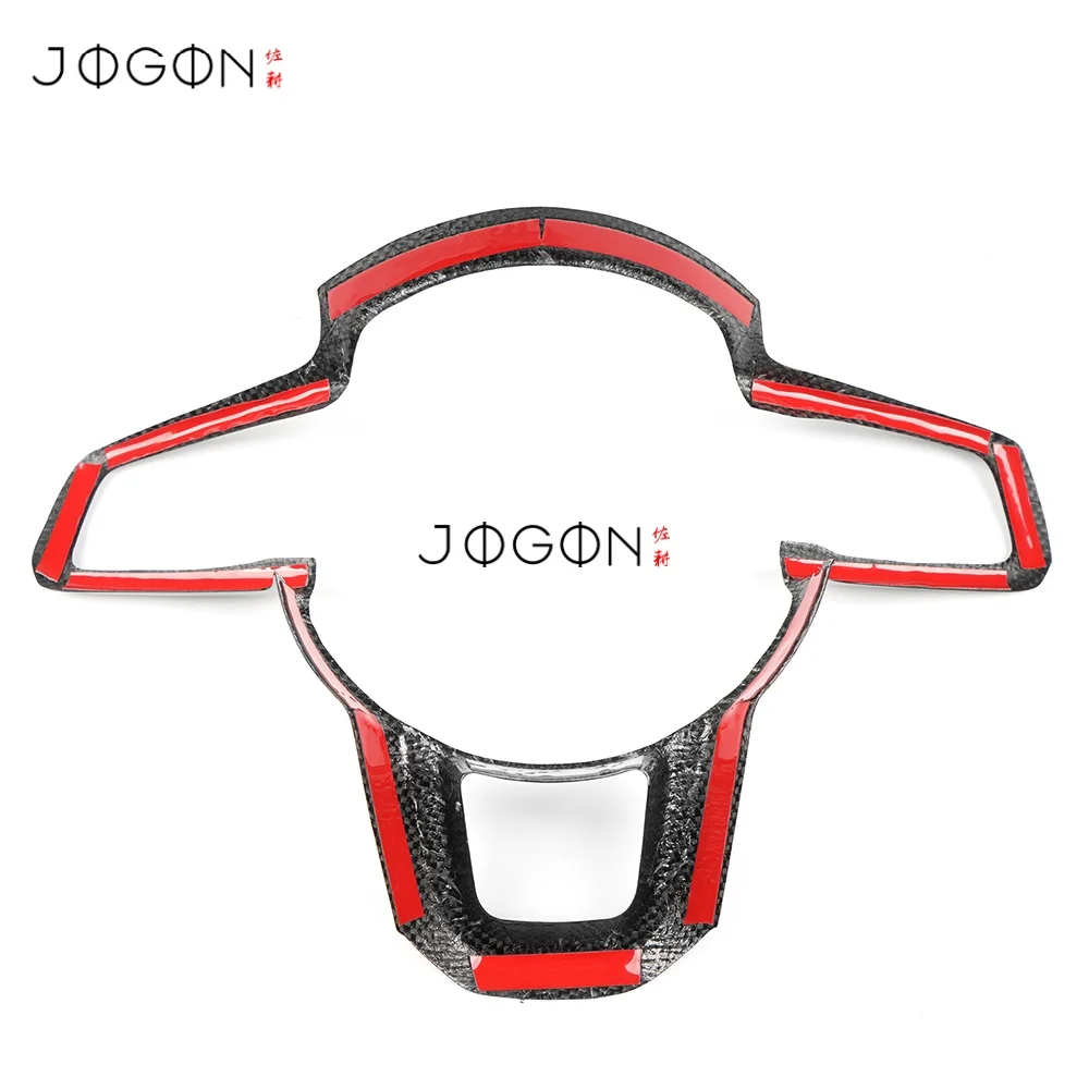 ألياف الكربون الجافة سيارة الداخلية عجلة القيادة زر قطاع غطاء الكسوة اكسسوارات ل جيب رانجلر JL 2019-2025 المصارع JT #3