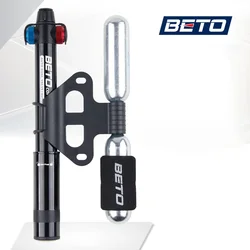 BETO CO2-008A Mountain Bike 160psi Mini Pump Portable Inflator High Pressure Pumps Presta/Schrader Valve EIEIO Bicycle Parts