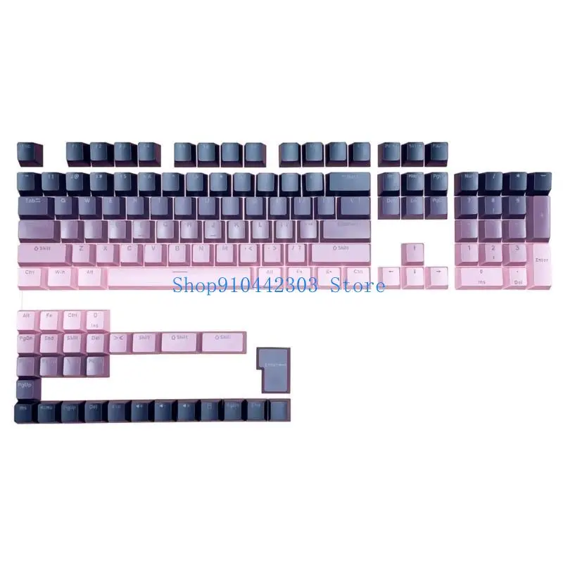 

652F Mechanical Keyboards Upgrades with Front Printed PBT Keycaps, OEM Profile, Double Shot for Backlit Through