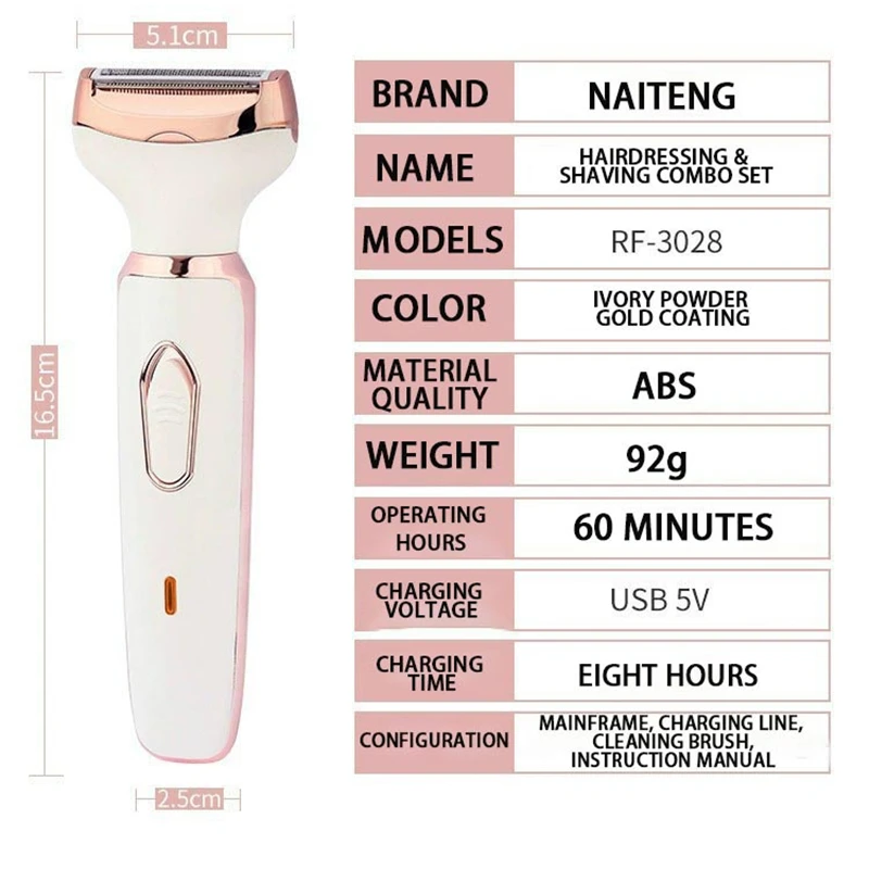 Multi functional lady hair repair device USB charging travel can carry eyebrow armpit hair bestie giftcare small home appliances