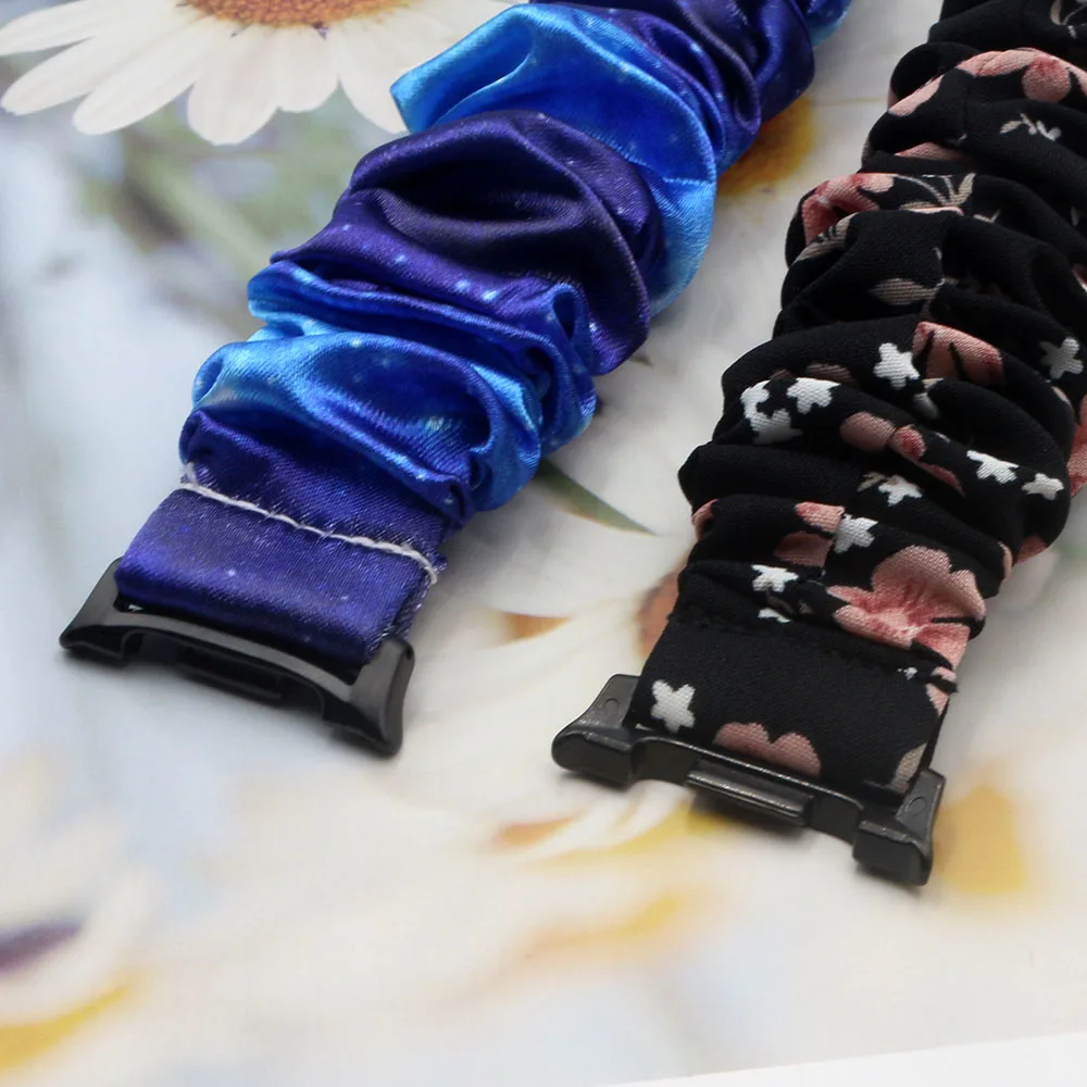 Scrunchies Watch Band for Samsung Galaxy Watch 8 Replacement Wristband Stretchy Strap Fabric Watchband for Men Women