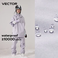 Men Women Solid Color Ski Jacket Ski Pants Warm Windproof Winter Overalls Hoodie Waterproof Outdoor Sports Clothing Snowboard 6