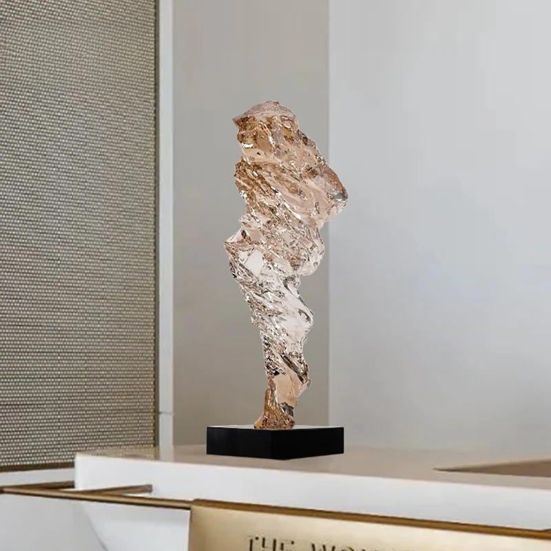 

Modern Abstract Transparent Resin Sculpture Hotel Lobby Sales Office Entrance Entrance Advanced Art Decorative Ornament