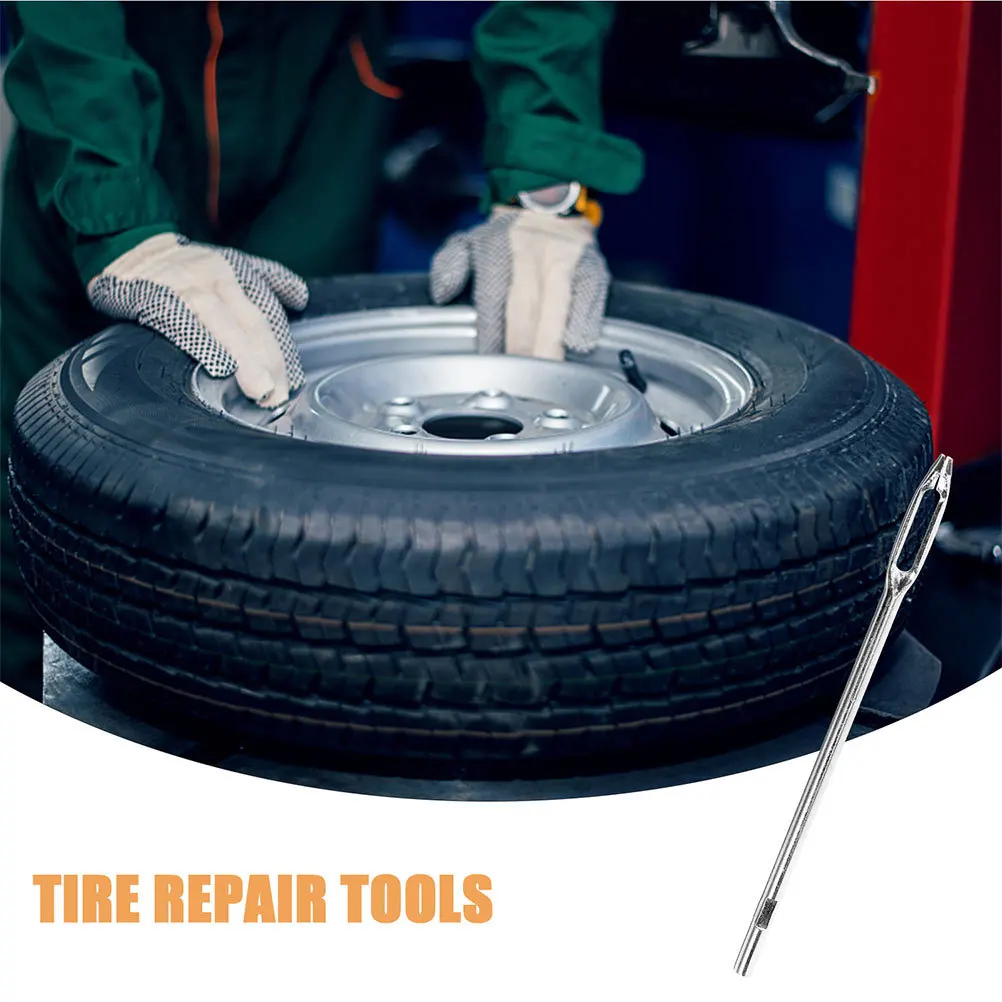 8pcs Plug Needles With Reamer Patch Kit For Automotive Tools Car Tire Repair Tool Set, Tire Repair Plug, Split Eye Needles For