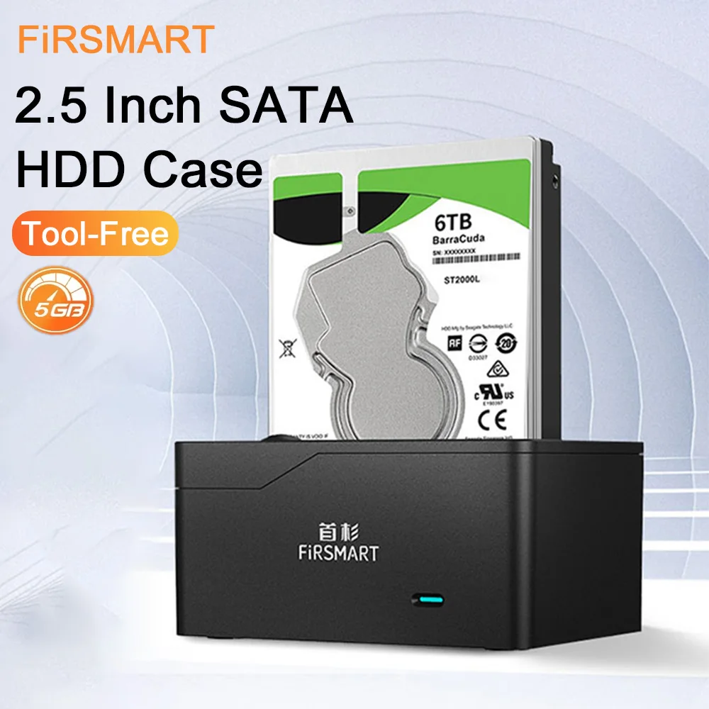 firsmart-case-per-hdd-sata-da-25-pollici-docking-station-type-c-da-5-gbps-per-hdd-sata-da-25''-sotto-i-15-mm-supporta-l'installazione-senza-attrezzi