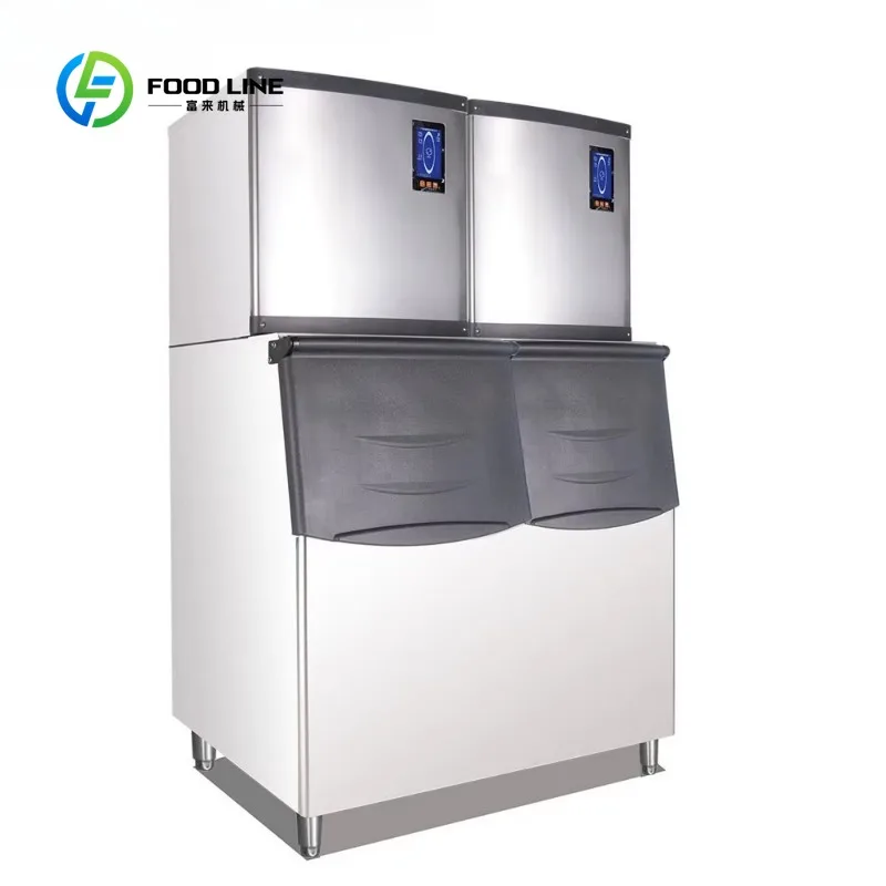 Making Ice Per Day Commercial Split Ice Machine Cube Shape Ice Maker Machine with Stainless Steel Shell