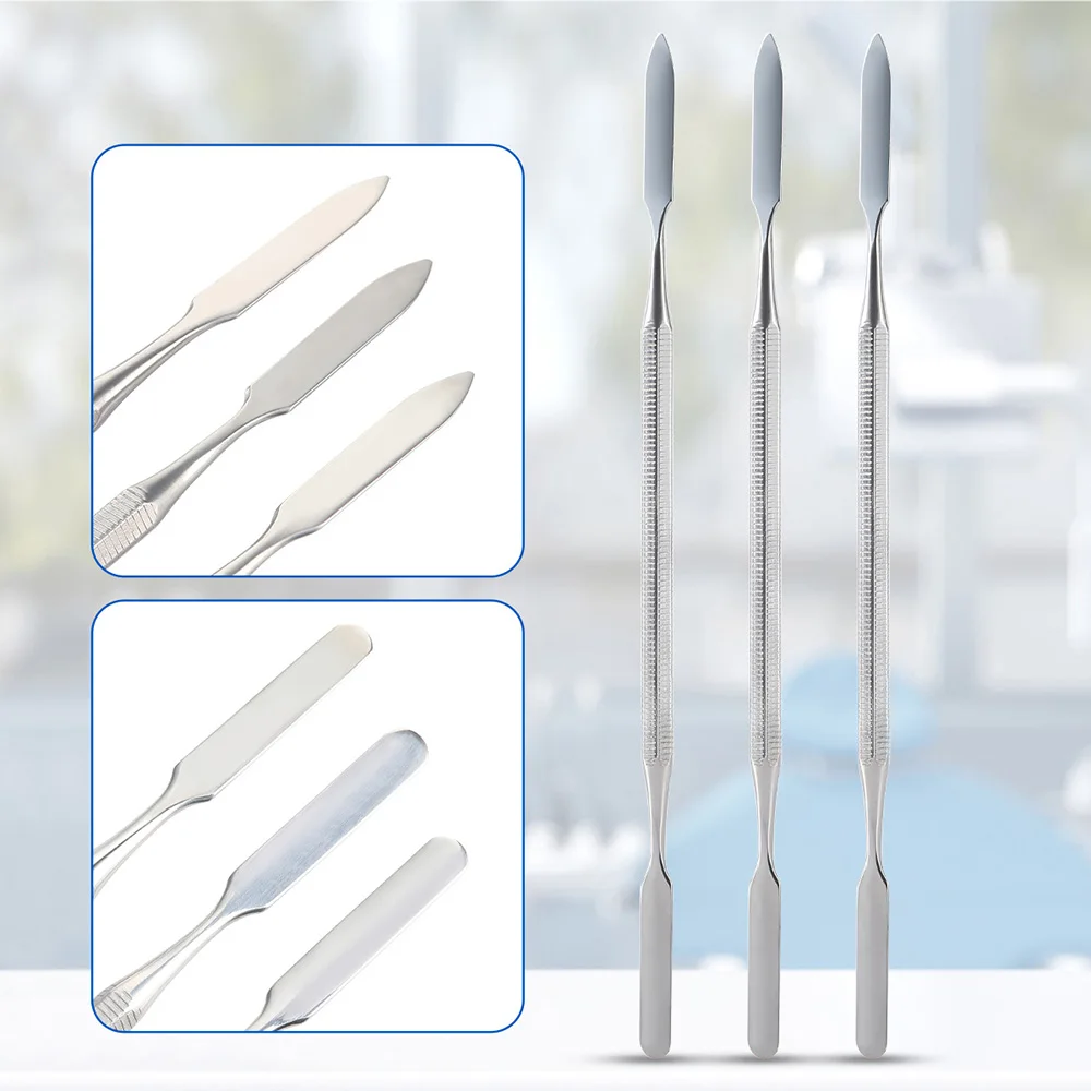 3PCS/Pack Dental Mixing Spatula Tool Spatuler Dentistry Mixing Stick Color Tools Stainless Steel