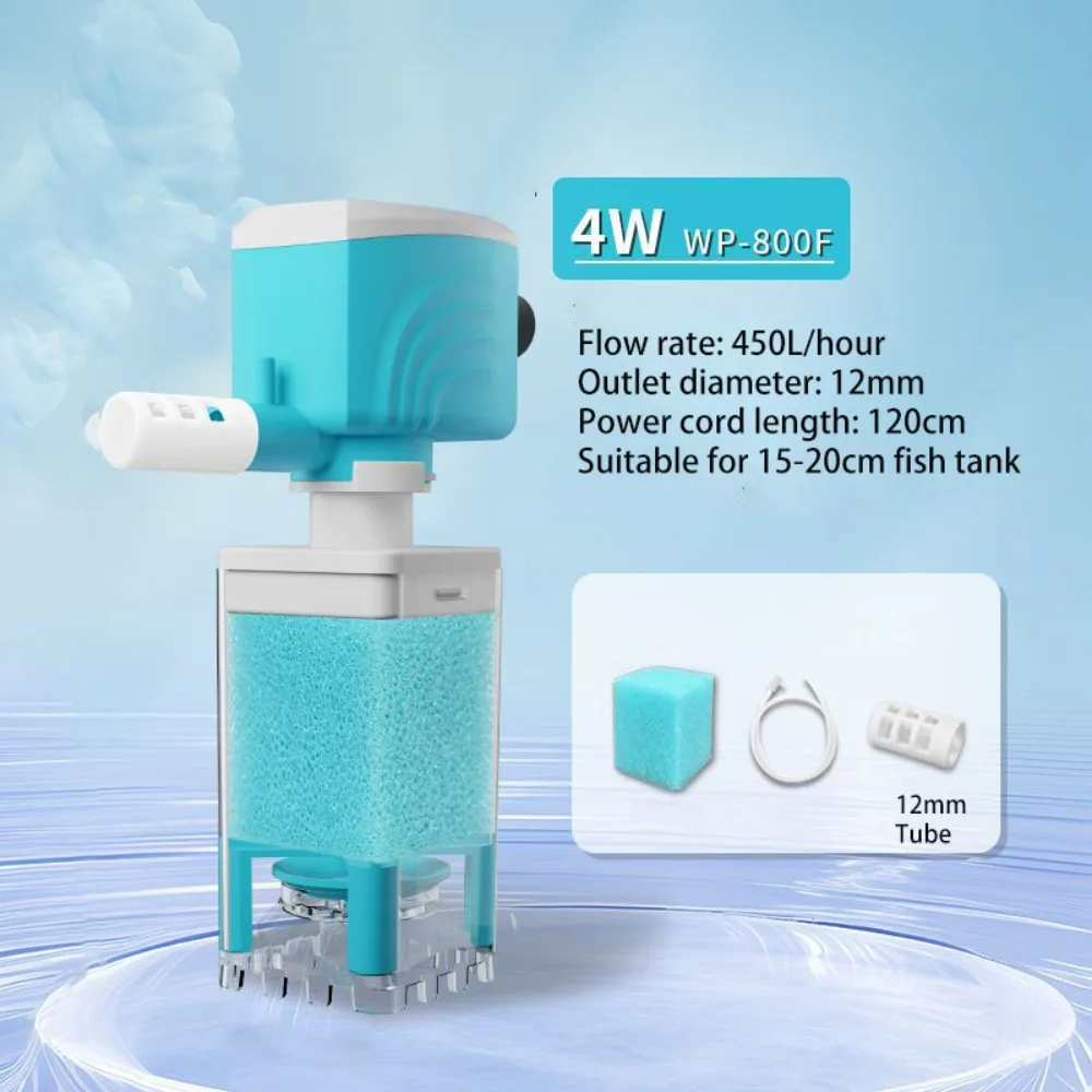 

Anti-Backflow Fish Tank Filter Strong Suction Adjustable Submersible Filter Low Noise Large Flow Suction Toilet Aquarium