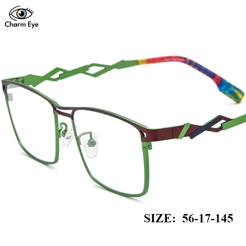 

Красочные женские ультралегкие титановые квадратные очки в оправе, персонализированные оптические мужские очки для близорукости с защитой от синего света, очки по рецепту