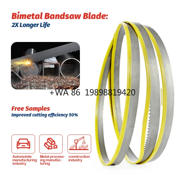 

Bandsaw Blades for Metal Aluminum and Stainless Steel and Wood Cutting High Quality Material M51 Bimetal