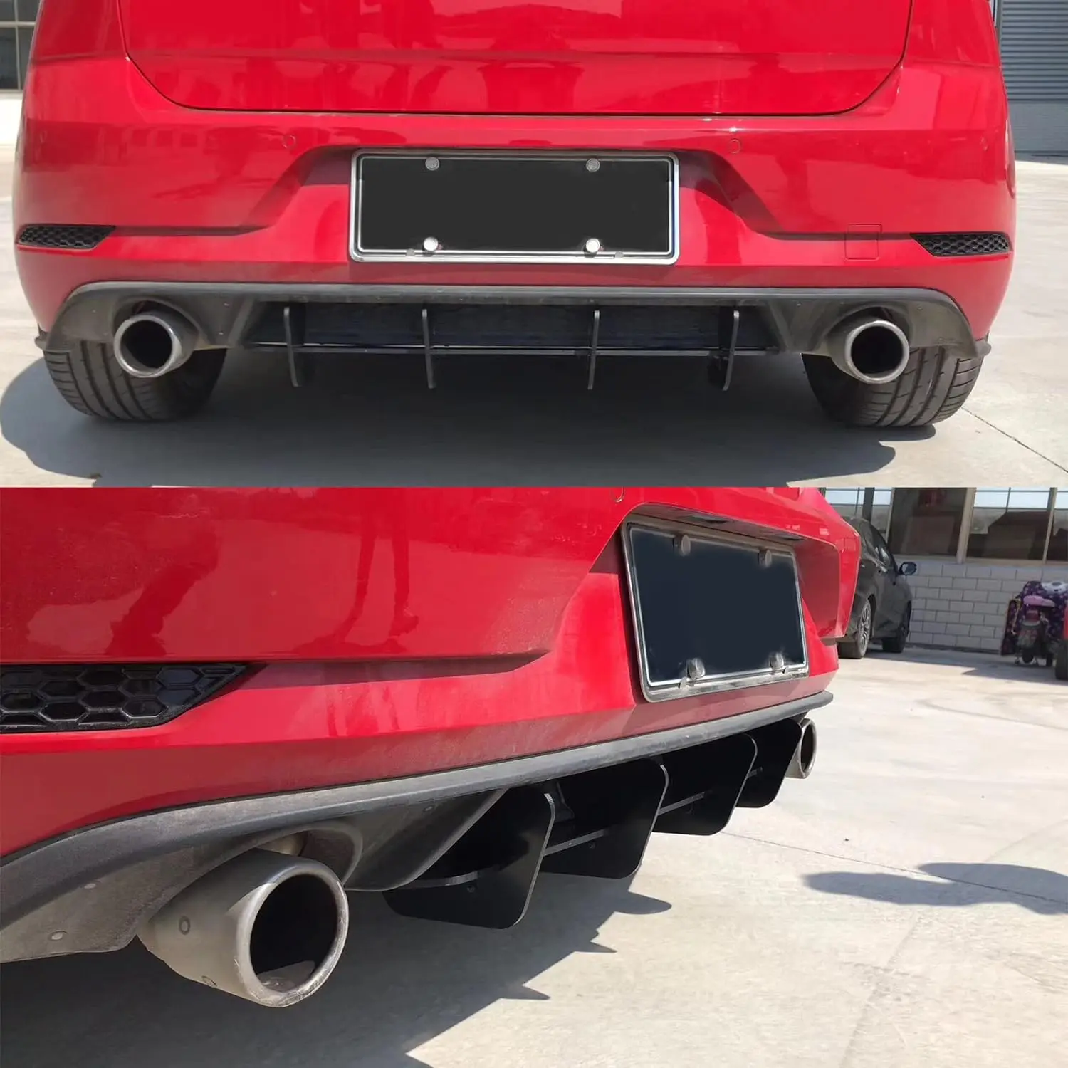 Dyfuzor tylnego zderzaka samochodu fartuch ogonowy klapy boczne rozdzielacze dla VW Golf 7 GTI MK7 2013-2016 tylny spoiler wargi — zdjęcie 6