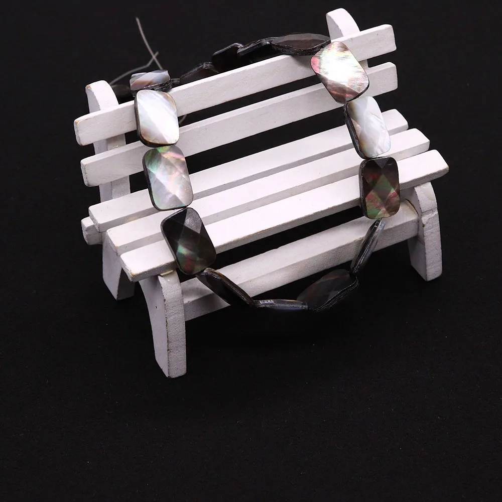 

Модные натуральные пресноводные черные граненые геометрические прямоугольные бусины с прямым отверстием для рукоделия и изготовления украшений