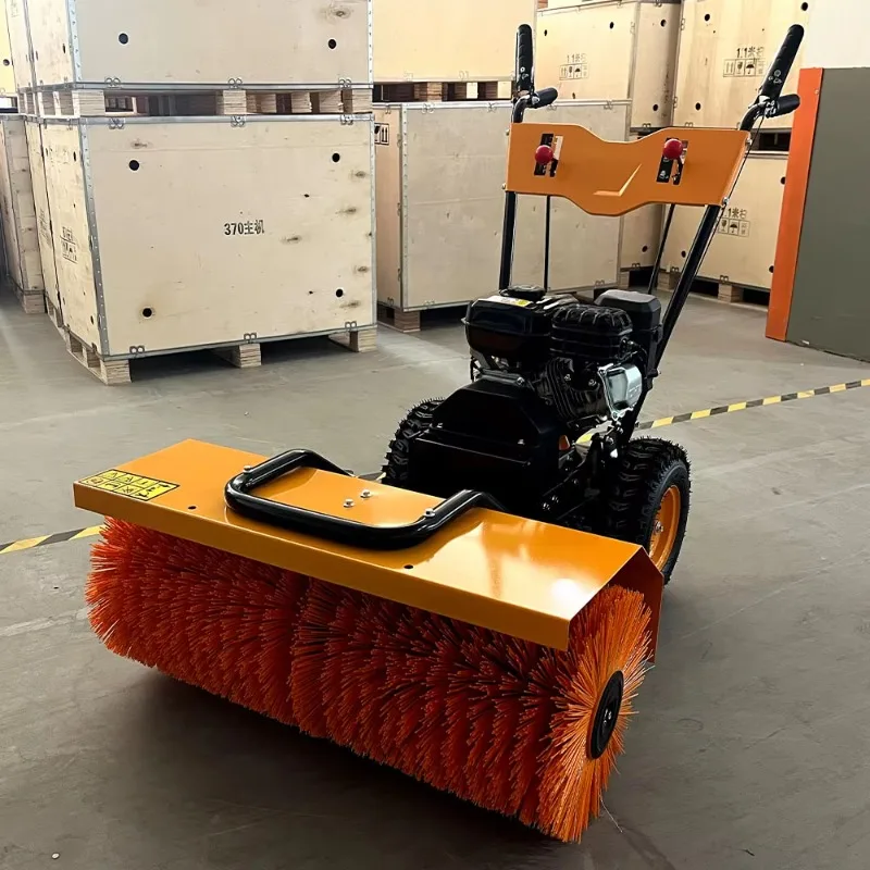 7HP Walk Behind Snow Sweeper Electric Starter Snow Thrower Blower Snowplow for Sale