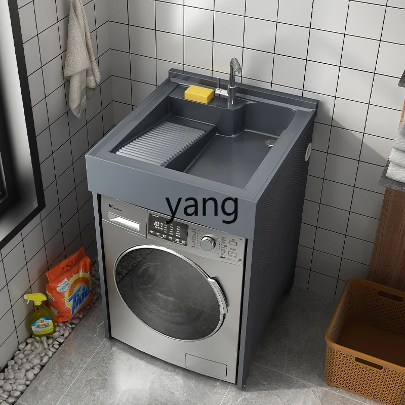 L'm'm Alumimum Washing Machine Cabinet Balcony Integrated Inter-Platform Basin Assembled Cabinet Overall Wash Wardrobe