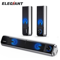 ELEGIANT SR400 BT5.0 Wireless Computer Speaker RGB Light Computer Speakers 2.0 Dual Channel HiFi Stereo Sound Soundbar AUX USB