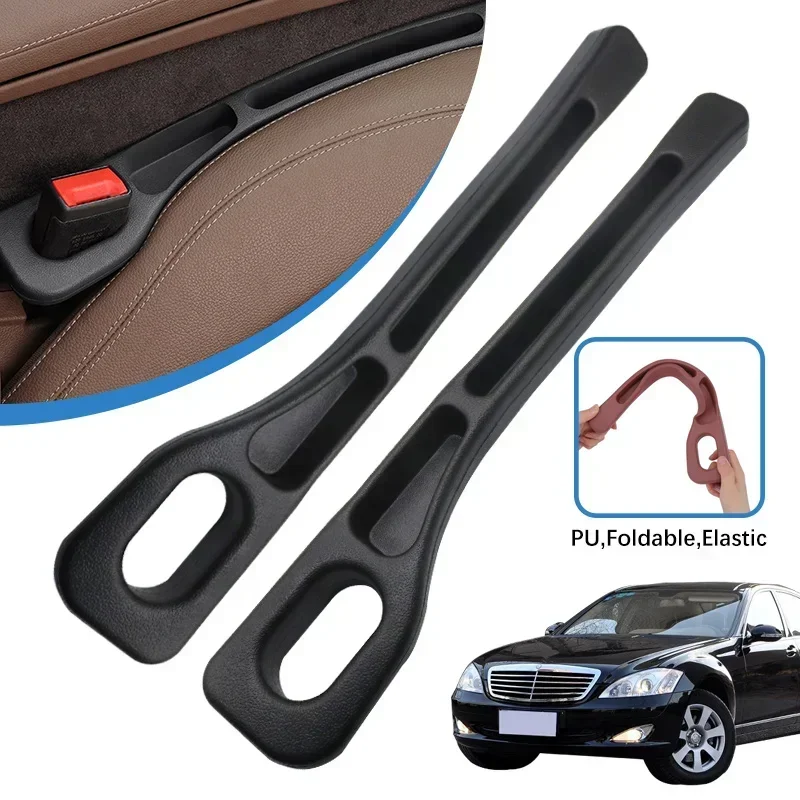 2PCS Car Seat Gap Filling Plug Cushion Side Seam Leak Proof Strip For Mercedes Benz S class W221 Auto Accessories