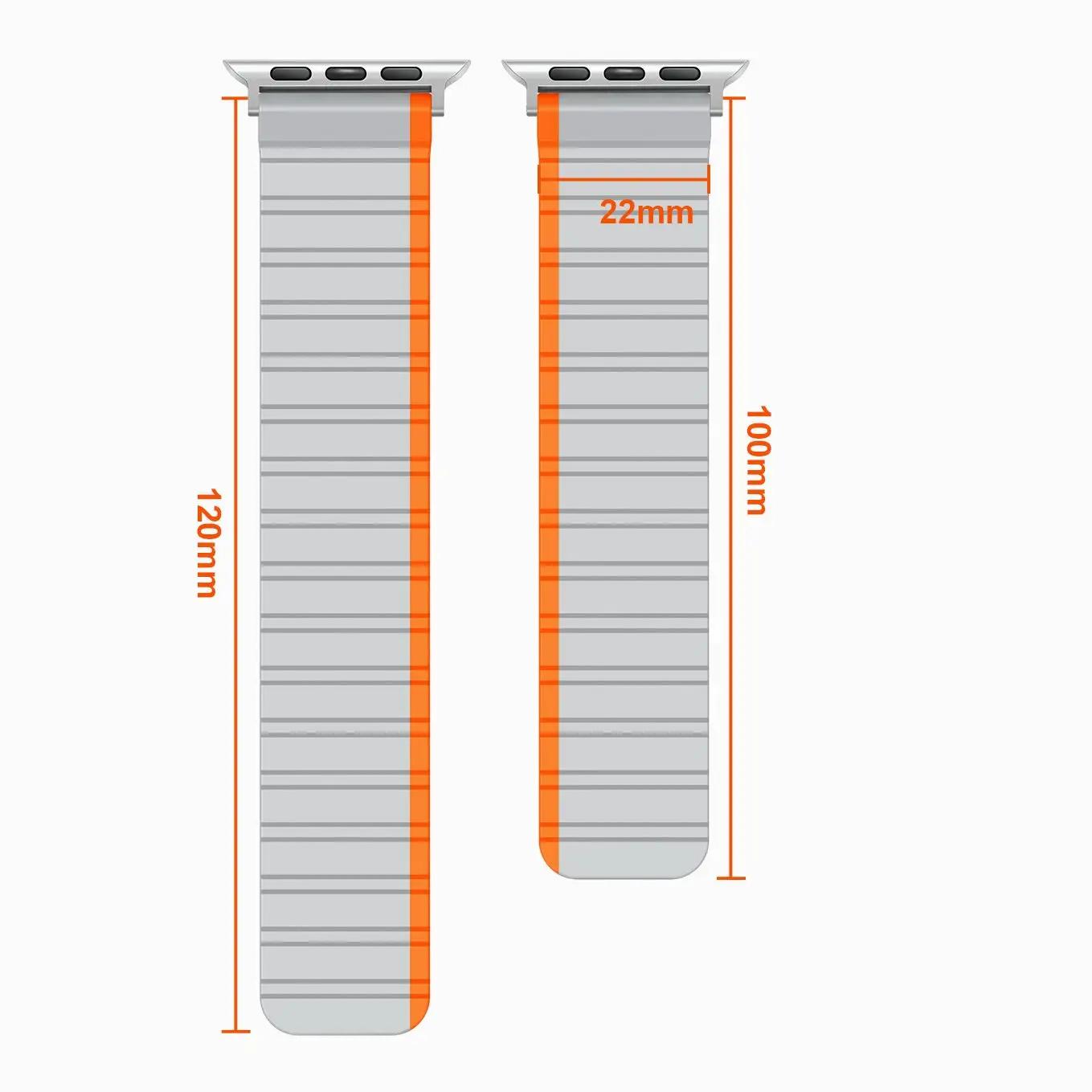 Silicone strap for Apple watch 8 7 45mm 41mm 6 5 4 3 2 SE 44mm 42mm 40mm Smart watch magnetic wrist strap for iwatch ultra 49mm