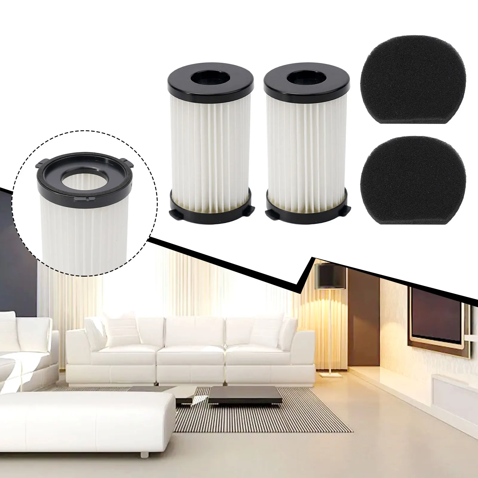 Juego de 2 filtros para BS1948cb, para escoba eléctrica Ariete Handy Force 2761 2759 RBT, piezas y accesorios para aspiradora
