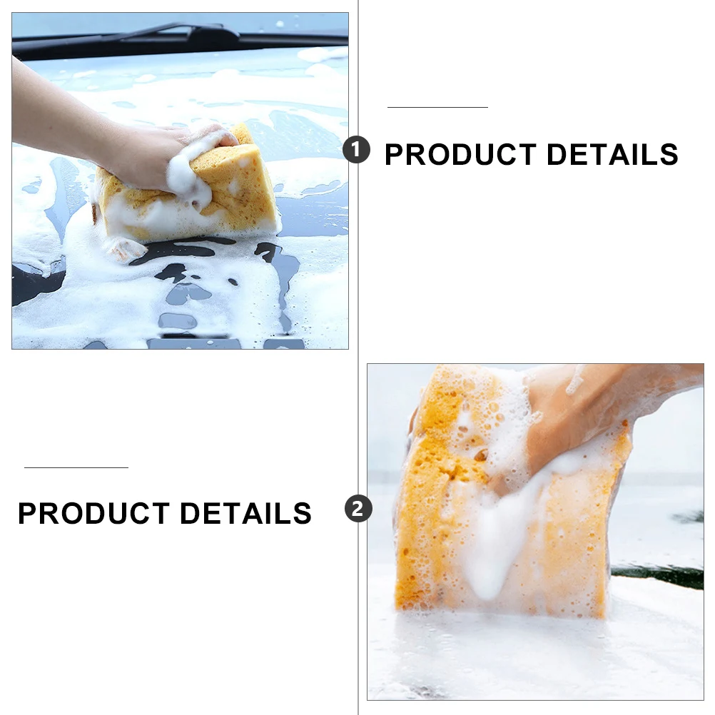 

4pcs Washing Sponge Premium Absorbent Cleaning Sponge For Auto Wash Tool Scratch-Free Durable Car Wash Block Car Cleaner