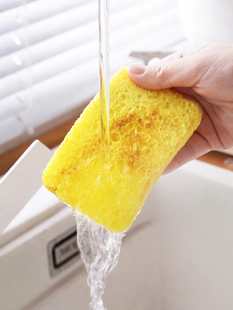 Cellulose Sponge Spong Mop Dishwashing Cleaning Sponge Sponge Wipe Brush Pot Kitchen Decontamination Absorbent Artifact Scouring