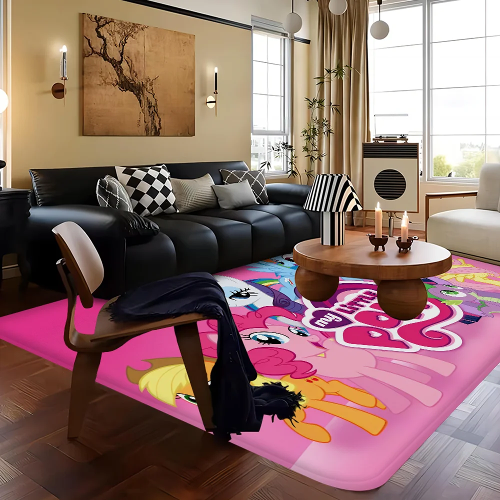 

My L-Little P-Pony Floor Mat Rectangle Anti-slip Home Soft Badmat Front Door Indoor Outdoor Mat Welcome Doormat