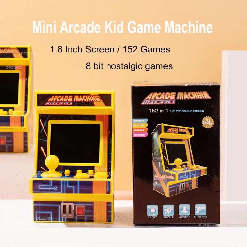 Mini Retro Arcade Games Console 152 Games 8 Bit Handheld Console 1.8'' Full Colour LCD Screen Pocket Console Child Xmas Toy Gift