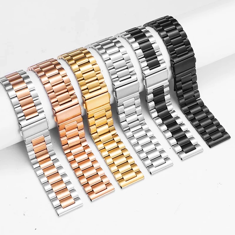 

Stainless Steel link band For Samsung Galaxy watch 6/5 pro/4/Classic Metal bracelet amazfit GTS-GTR-4-3-2e-mini strap 20mm 22mm