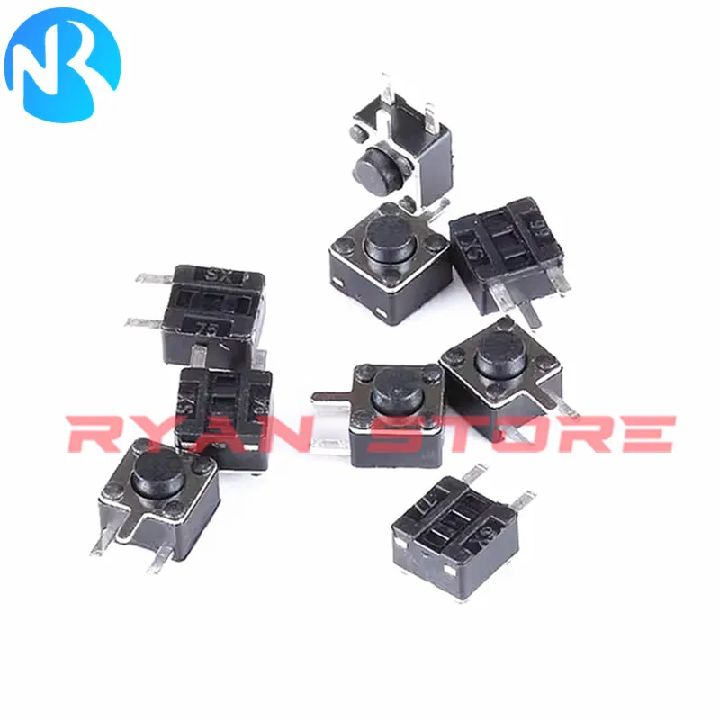 100PCS 4.5X4.5 Micro Switch 4.5*4.5 3P Button Momentary Tactile Tact Push Side 3Pin DIP 4.5X4.5X3.8/4.3/4.5/4.8/5/6/7/8/9/10MM