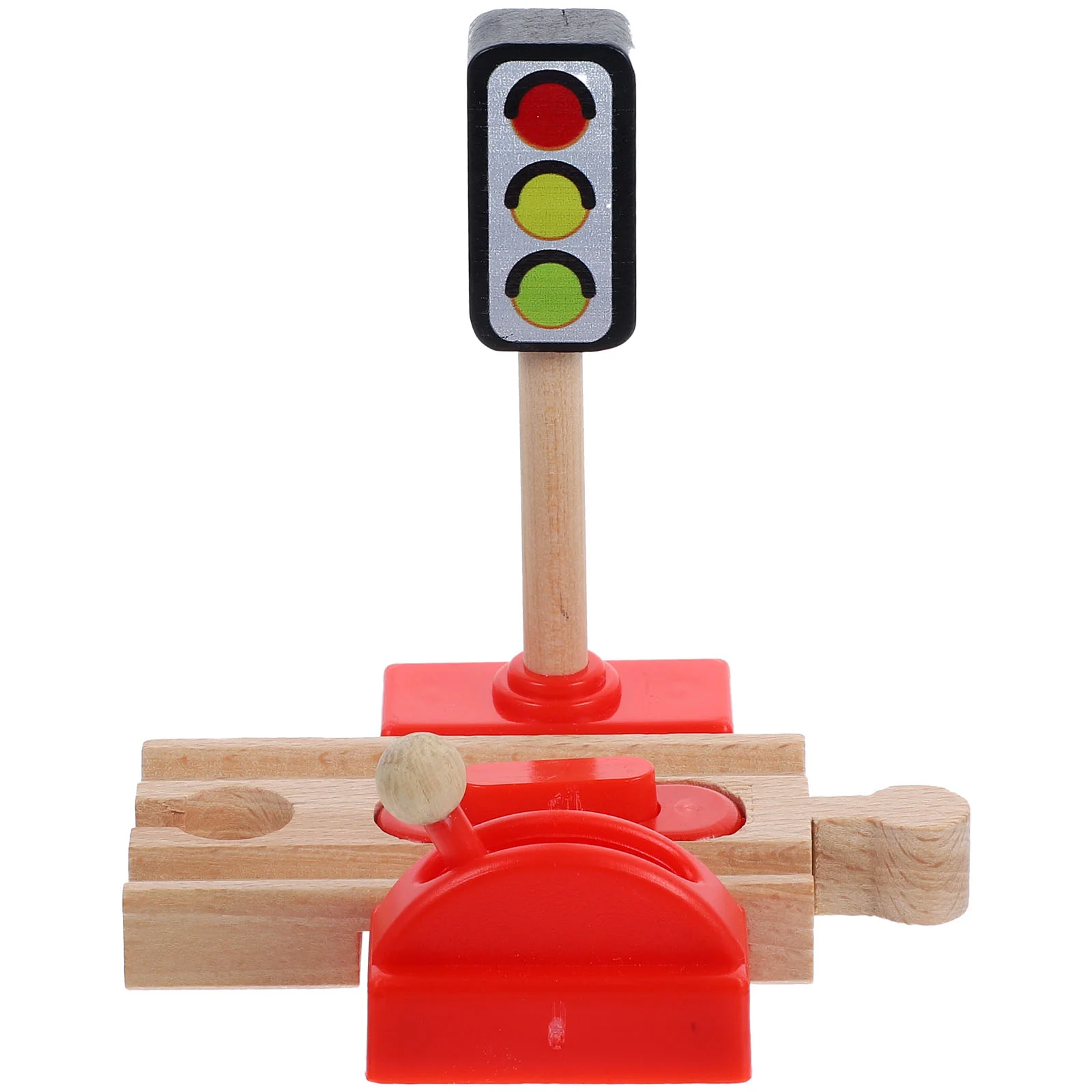 Railroad Crossing Sign Train Track Accessories Toys Railway Roadblock Traffic Light Signs