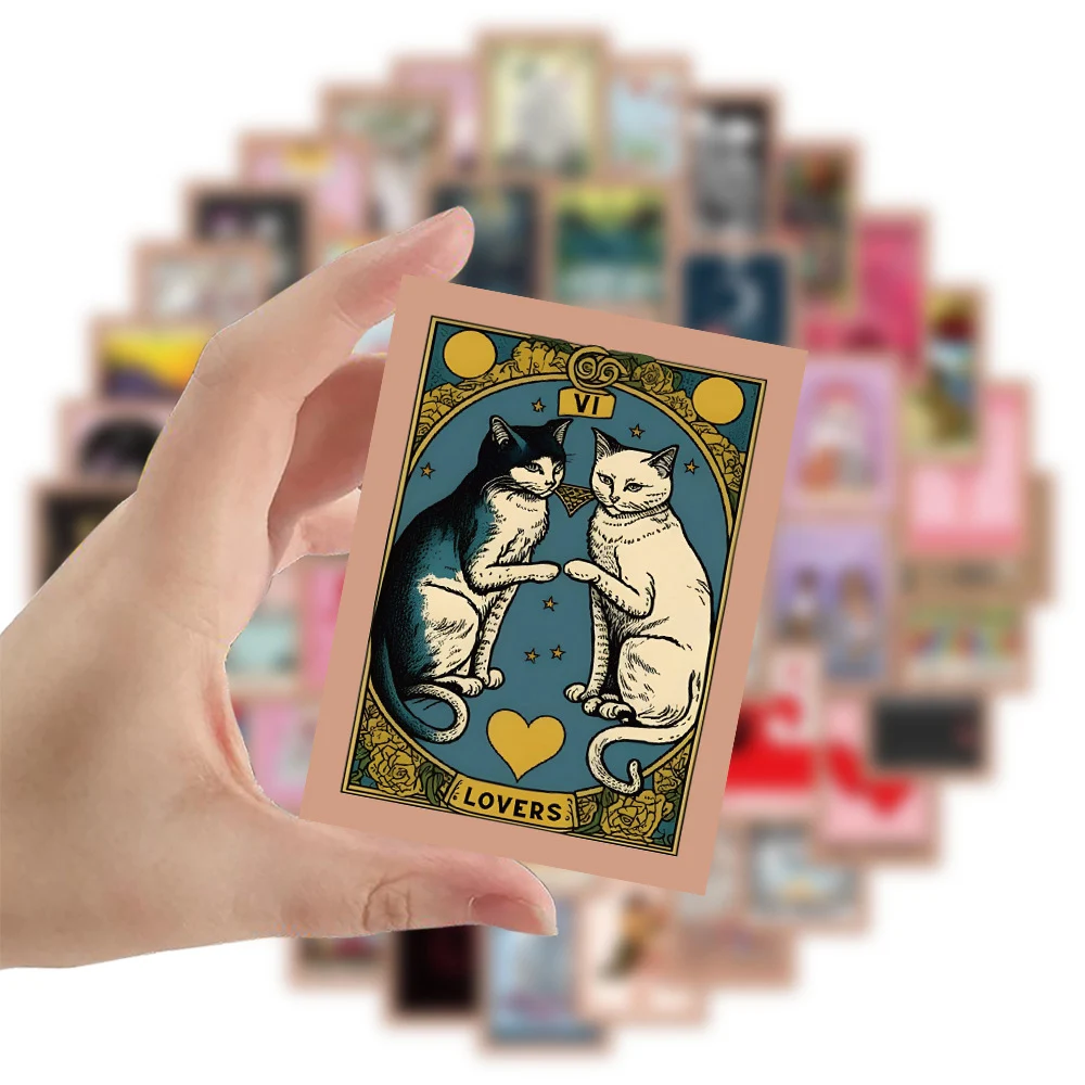 10/30/60pcs Gothic Amour Tarot Cards Waterproof Stickers Cartoon Decals Laptop Phone Fridge Skateboard Luggage Cool Sticker Toys