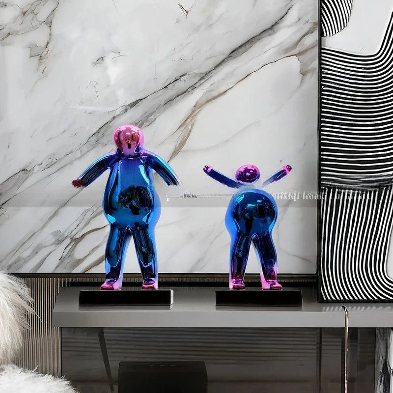 Sculpture ornaments for light luxury home decoration and living rooms, landing on internet celebrities with cartoon characters
