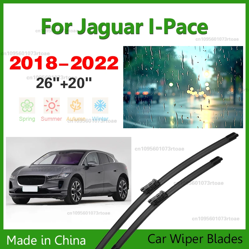 

Car Front Wiper Blades For Jaguar I-Pace IPace 2018 2019 2020 2021 2022 Windscreen Windshield Accessories Windows Brushes Washer
