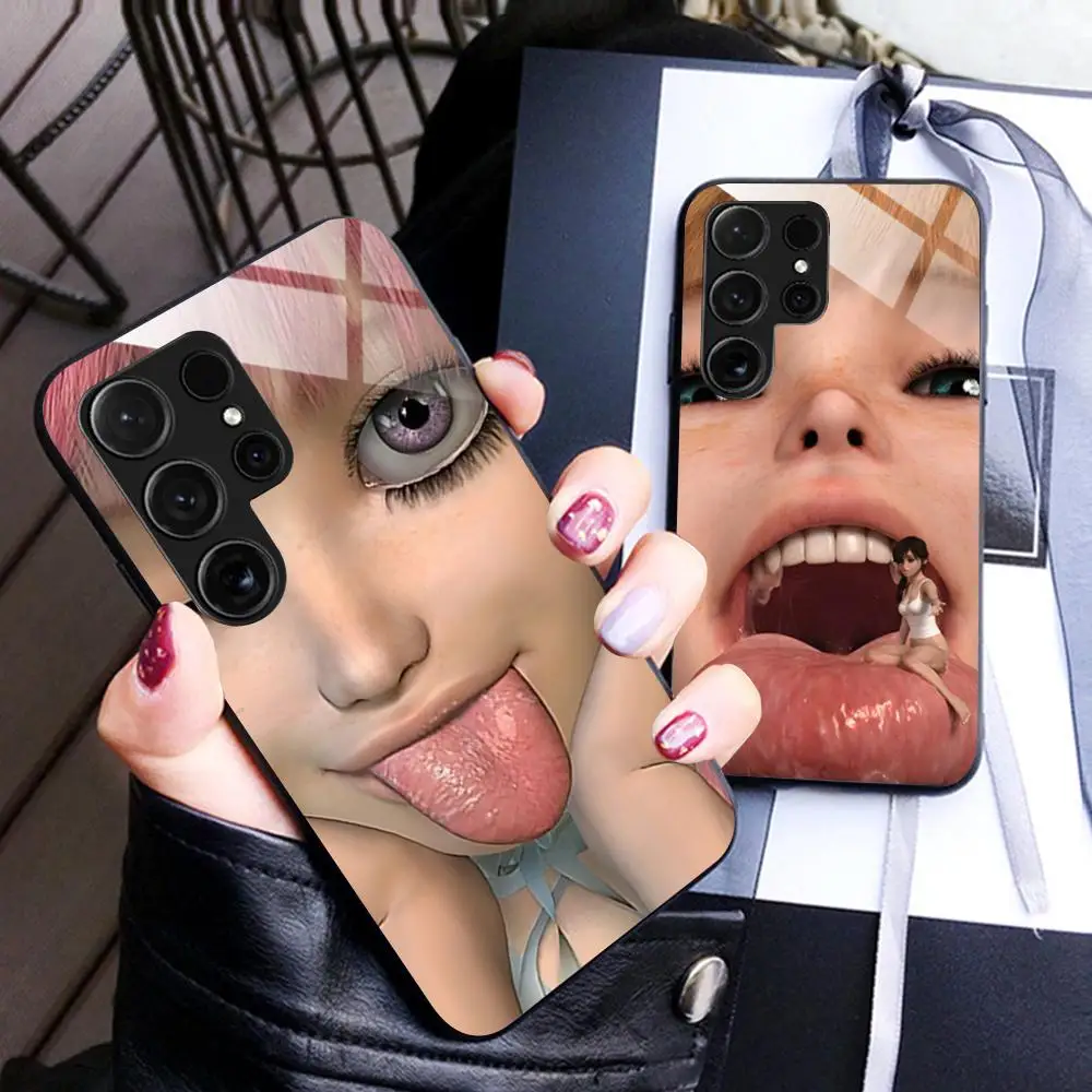 Y2K Girl Teena CLMJ Mobile Phone Case for Samsung Galaxy S26 S25 S24 S23 S22 S21 S20 Note20 Plus FE Ultra Glass Colorful Cover