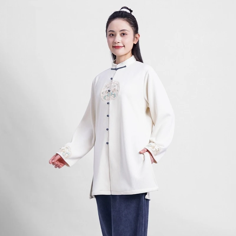 Lightweight Breathable Tai Chi Suit Spring Autumn Kung Fu Uniform Loose Fit Linen Blend Martial Arts Clothing Unisex