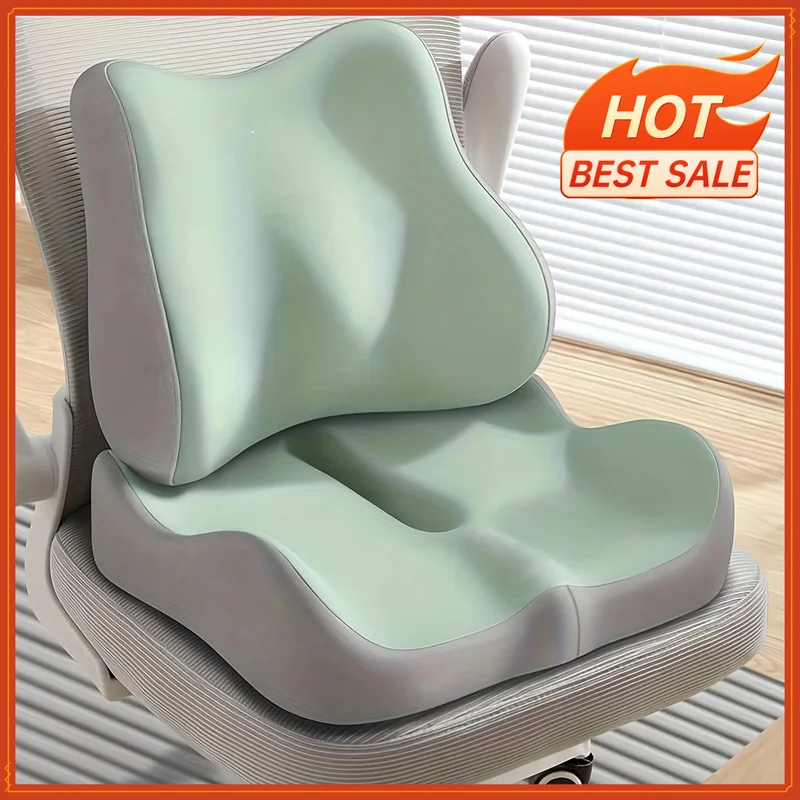 Memory Foam Car Seat Cushion Lumbar Support Pillow Soft Elastic Office Chair Pad Seat Cushion Suit for Desk Office Use