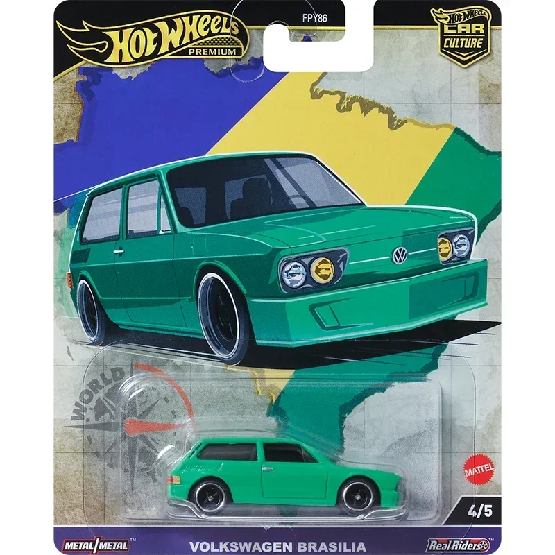 Original Hot Wheels Premium Car Culture World Tour Boys Toys 1/64 Diecast Alfa Romeo GTV6 Toyota Supra Volkswagen Golf MK7 Audi