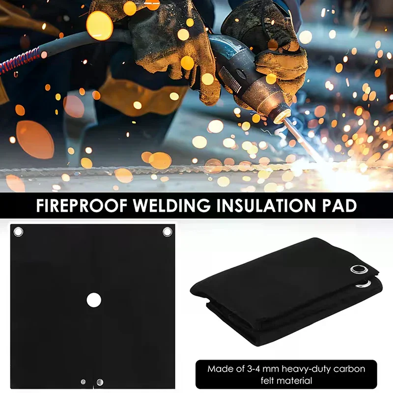 1pc 300x300*3.5mm Glass Fiber Heat Welding Blanket Flame Retardant Fire Blanket High Temperature Resistant Welding Protective
