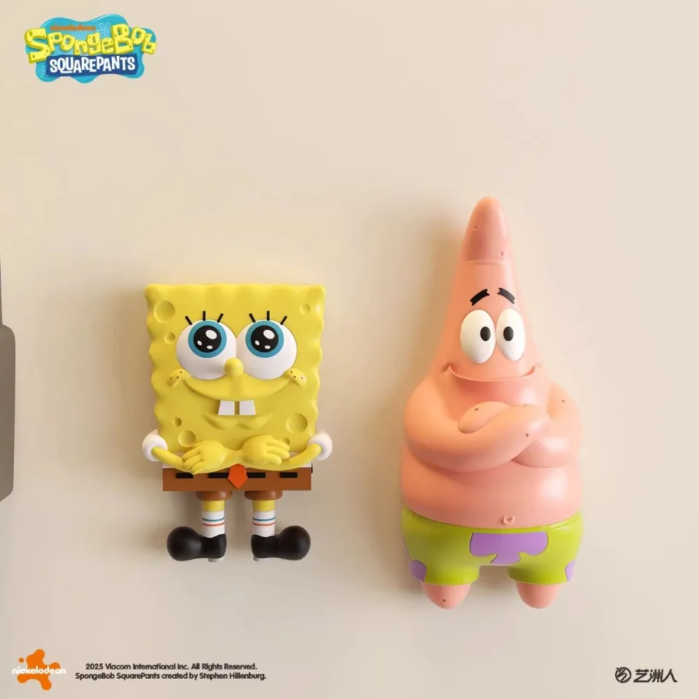 SpongeBob SquarePants Patrick Star Adesivi creativi per frigorifero Ornamenti decorativi laterali Simpatici adesivi per interruttori magnetici 3D giocattolo