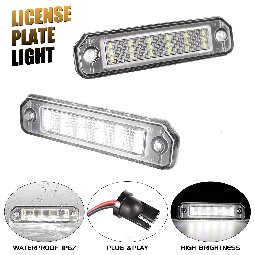 2 Pcs LED Car License Plate Light Highlight Lamp Auto Accessories  For Honda  Civic Coupe EJ EK EM EK9 EK4 Hatchback
