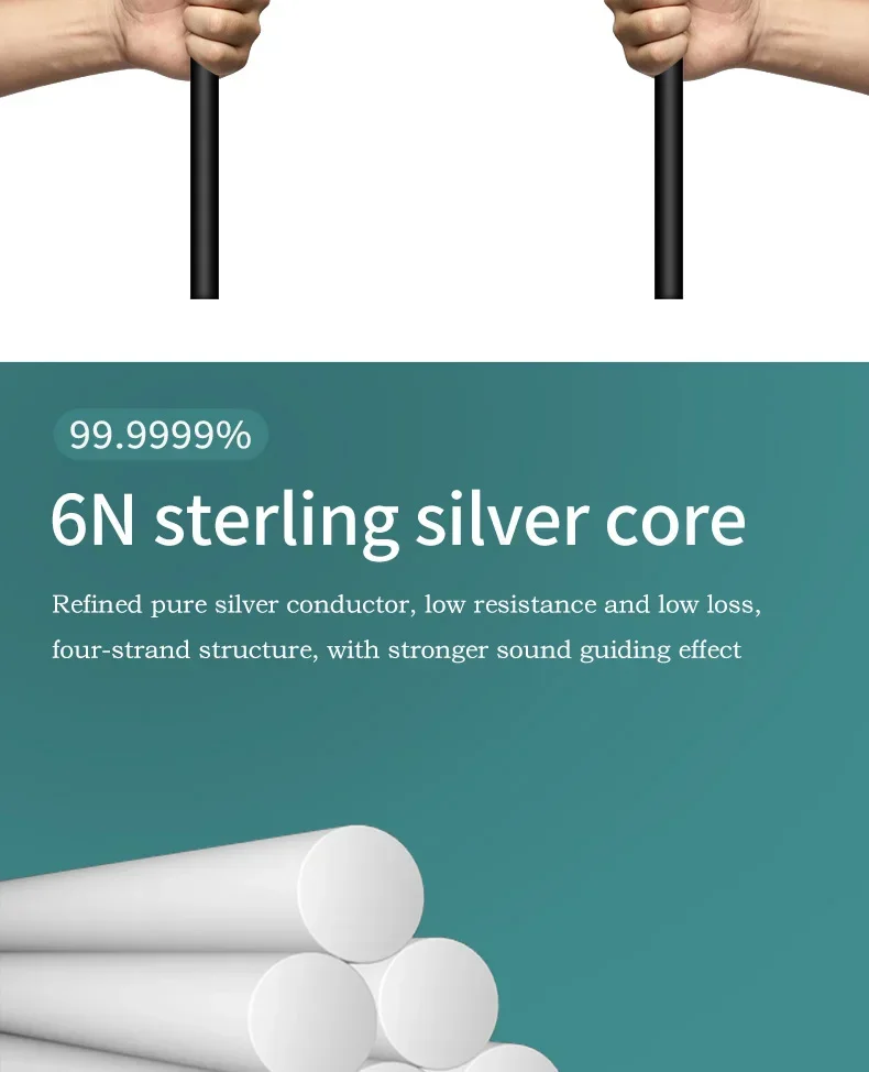 ​ ​ SP-9003Ag Cavo Audiophile Argento: linea bilanciata XLR 6N OCC a 4 canali ​