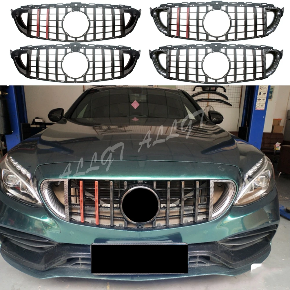 

Car Front Racing Facelift Grill Upper Bumper Grilles Fit For Mercedes-Benz W205 C-Class C200/C260/C300 2015-2021