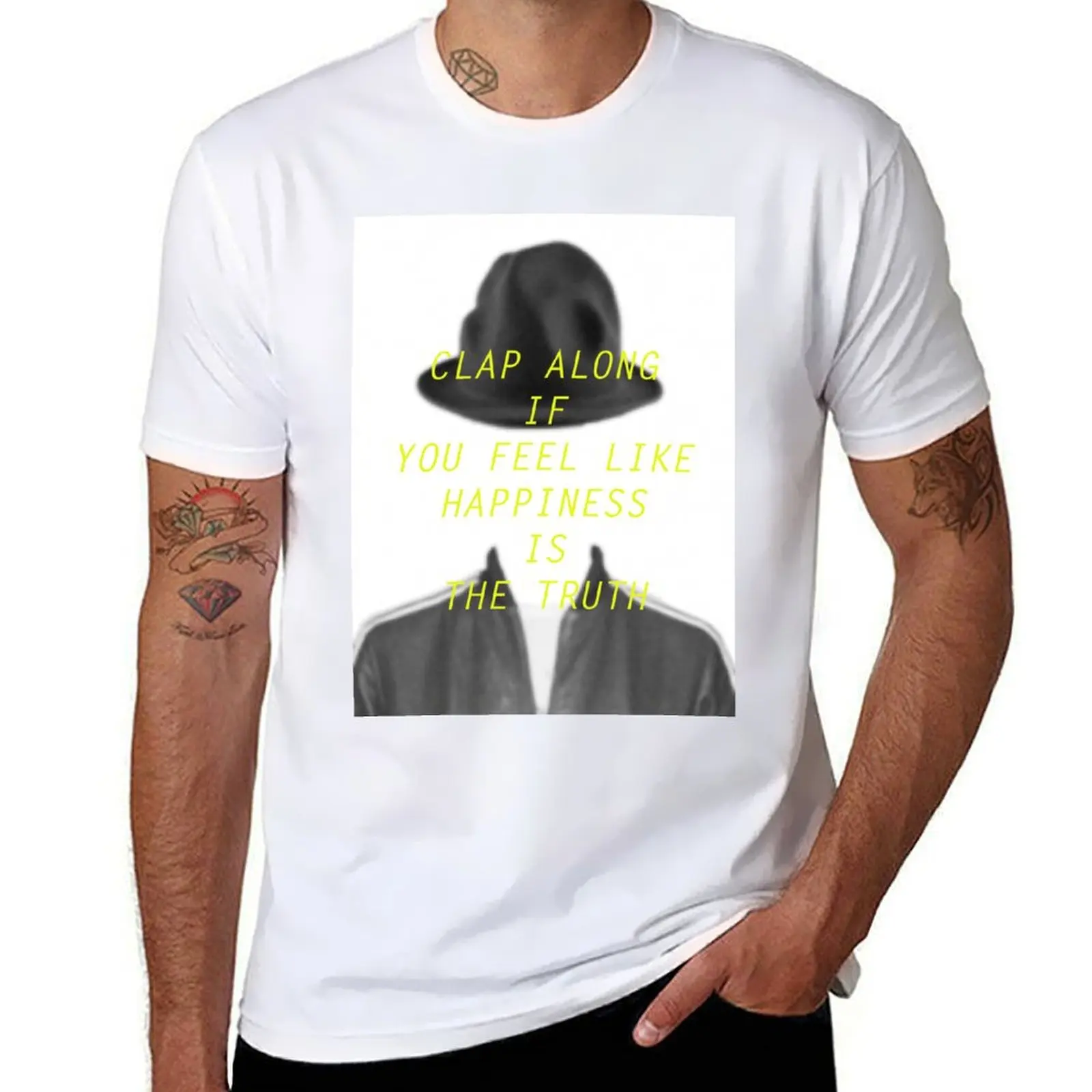 Camiseta Happy pharrell, camisetas para hombre, camiseta divertida de algodón para hombre, camiseta de lujo