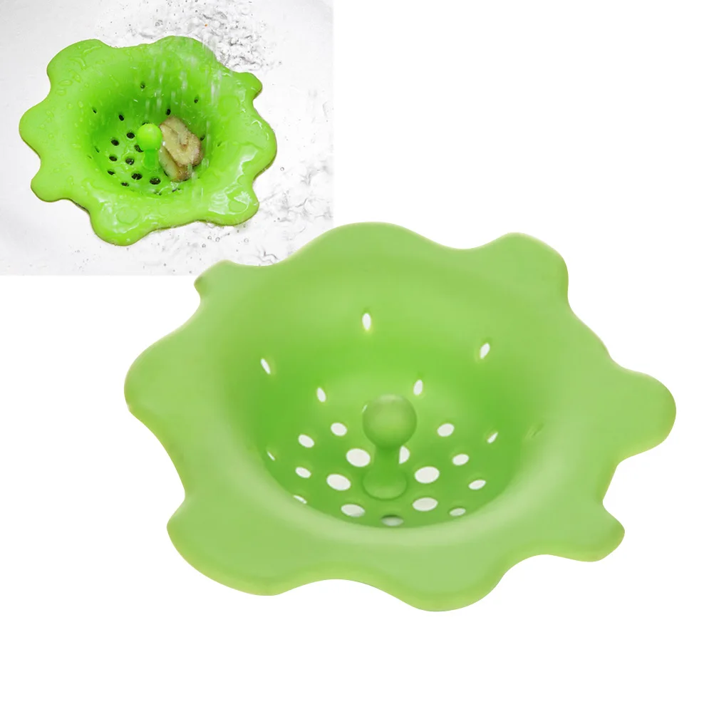 

Flower Shape Premium Silicone Kitchen Sink Strainer Drain Filter Bathroom Hair Catcher Durable Fit For Sinks Bath Tubs Laundry
