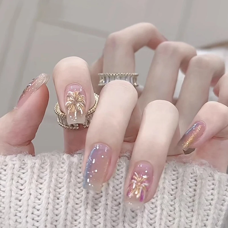 Stampa per occhi di gatto sulle unghie - Punte per unghie finte adesive, set di punte per unghie riutilizzabili per le donne