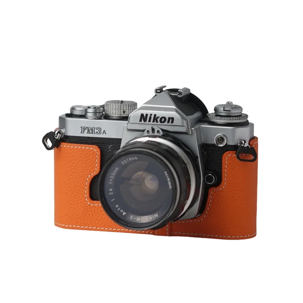 Nikon FM3A + 50mmF1.8 + 35mmF2 + 本革ケース For Nikon FM3A Case Film Camera Genuine Leather Cowhide Bag