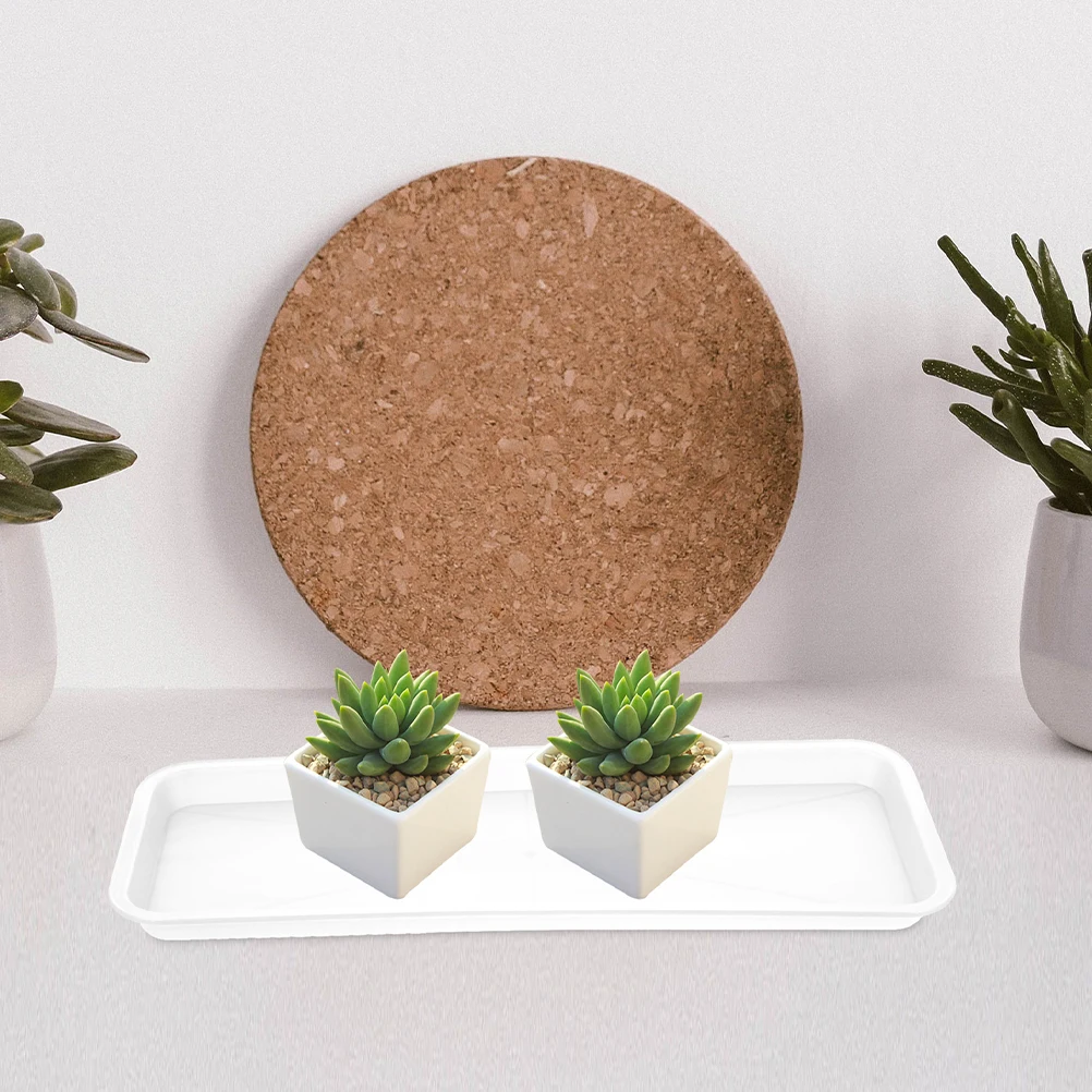 

5pcs Plastic Tray Rectangle Drip Water Accessory for Flowerpot Bonsai Planter Saucer Garden PP Material
