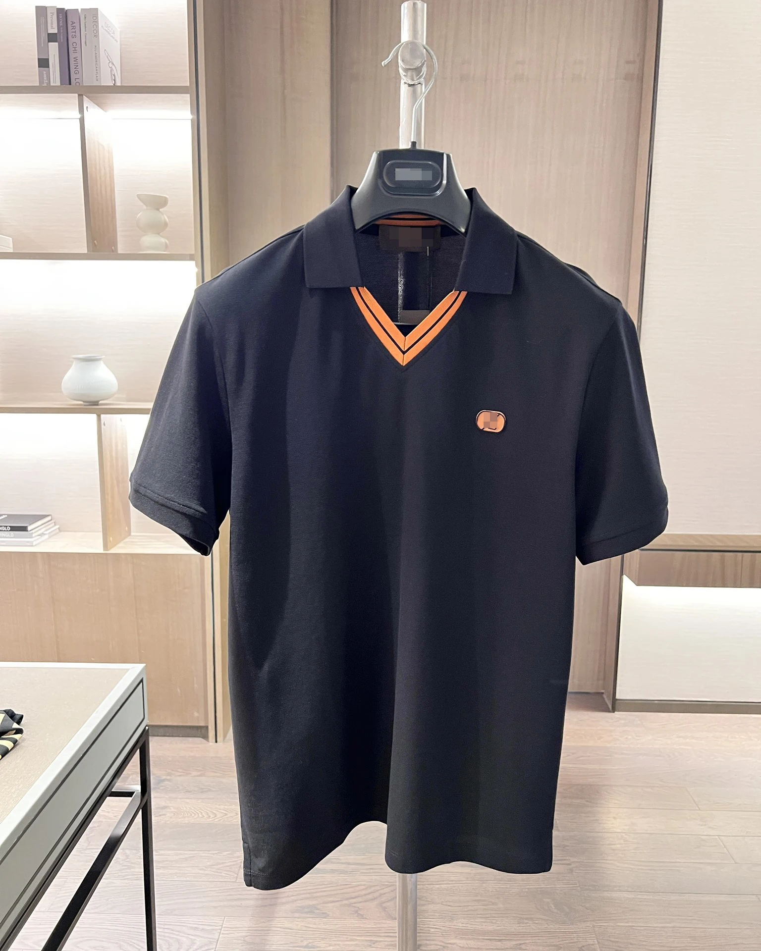 BILLIONAIRE SIJITONGDA2024 Spring and Summer New Lapel Short T-shirt Imported mercerized cotton yarn, cool and breathable