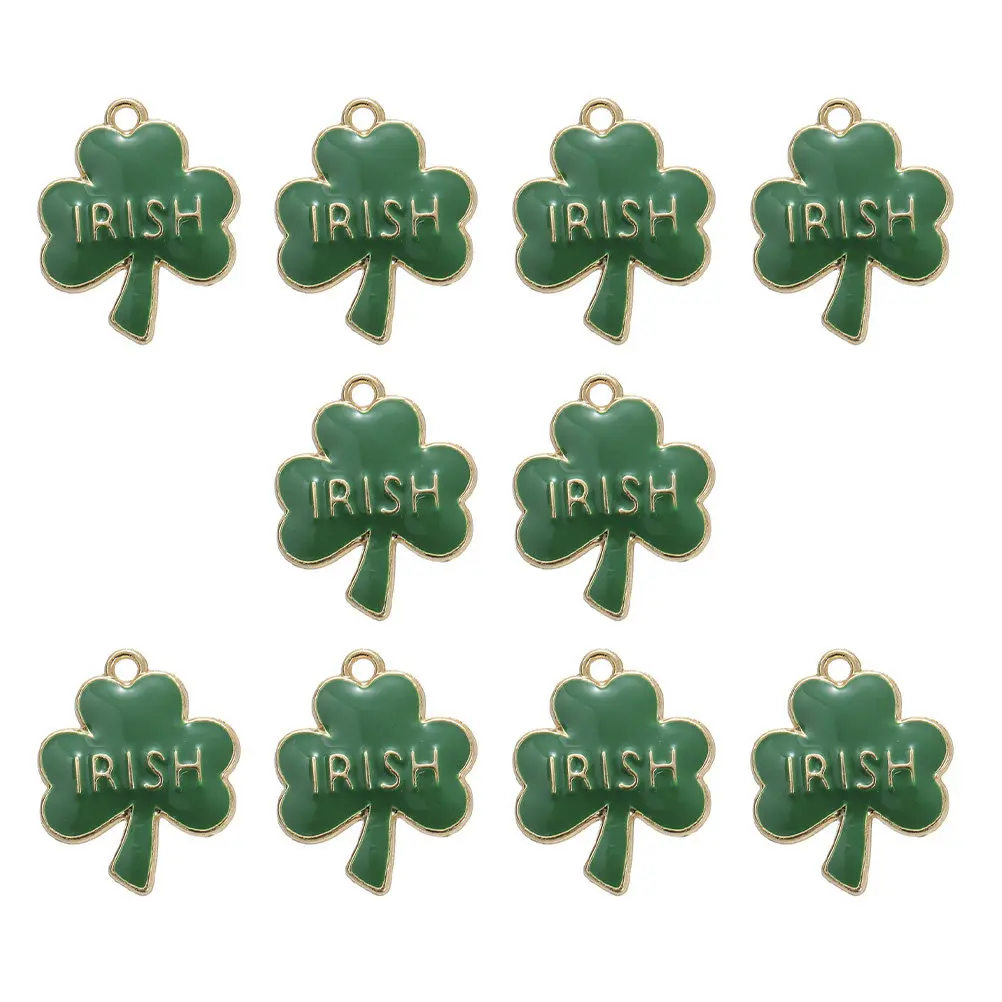 

10 шт. ирландских подвесок-листочков из смолы, сплав, для изготовления ювелирных изделий, шармов для ожерелий, браслетов, брелоков, аксессуаров для рукоделия, декора